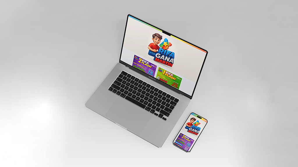 Vista del proyecto Rifa Gana con Martín