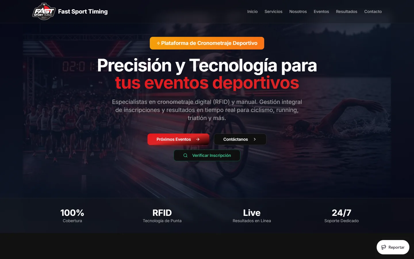 Vista del proyecto Fast Sport Timing