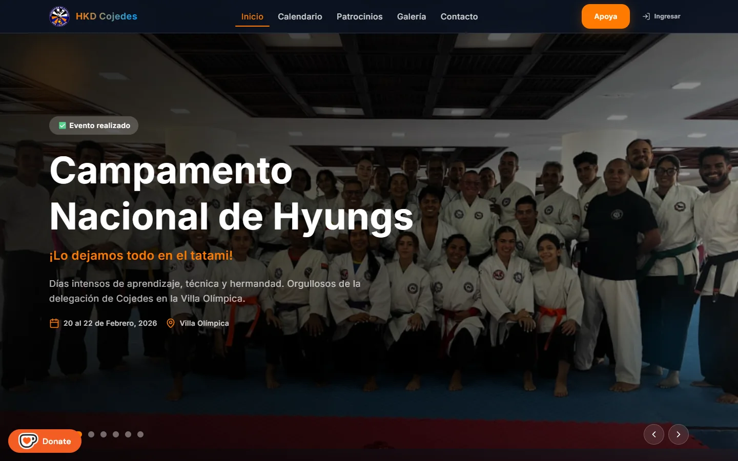 Vista del proyecto Hapkido Cojedes