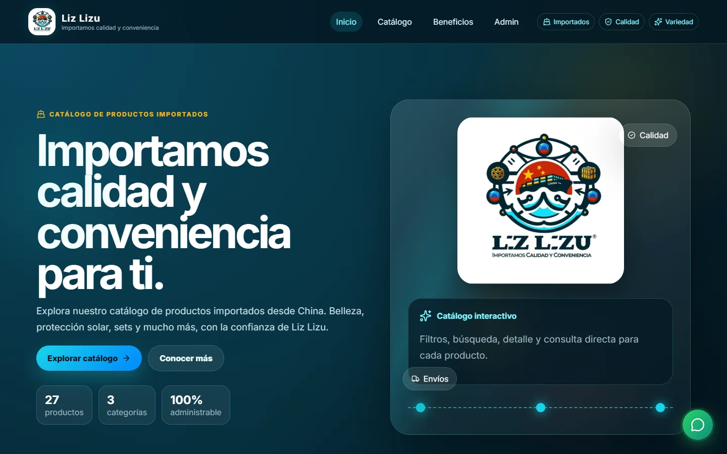 Vista del proyecto Liz Lizu